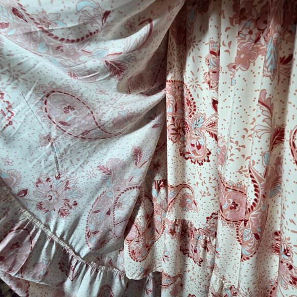 Torrid Maxi Challis Off Shoulder Tulip Hem Dress - Size: 0 (0X – Lg/12) - Picture 4 of 7